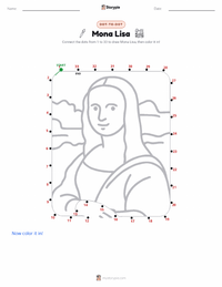 Mona Lisa printable worksheet preview