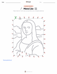 Podgląd drukowalnego arkusza ćwiczeń Mona Lisa