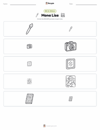 Mona Lisa printable worksheet preview