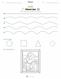 Mona Lisa printable worksheet preview