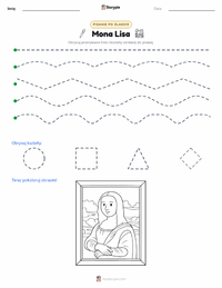 Podgląd drukowalnego arkusza ćwiczeń Mona Lisa