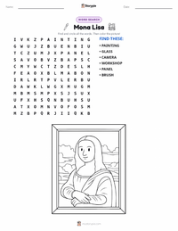 Mona Lisa printable worksheet preview