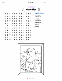 Prabaca lembar kerja cetak Mona Lisa