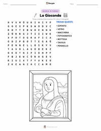 Anteprima della scheda stampabile di La Gioconda