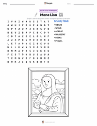 Podgląd drukowalnego arkusza ćwiczeń Mona Lisa