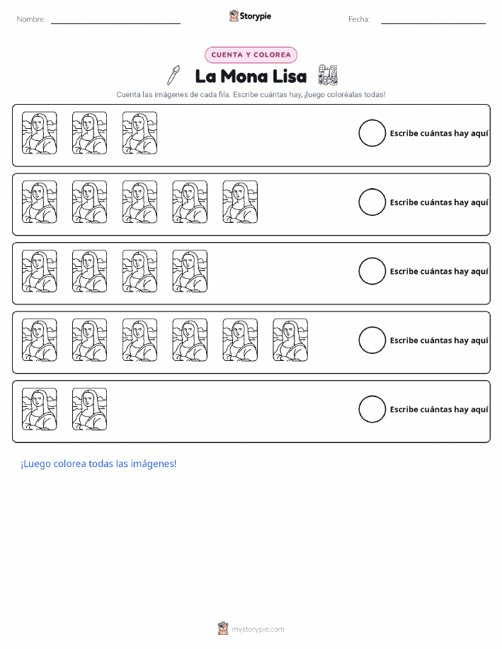 Contar y Colorear