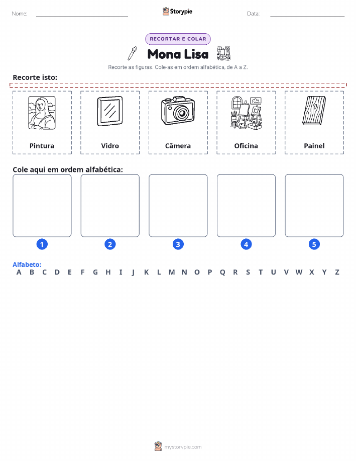 Recortar & Colar Alfabeto