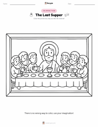 The Last Supper printable worksheet preview