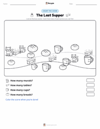 The Last Supper printable worksheet preview