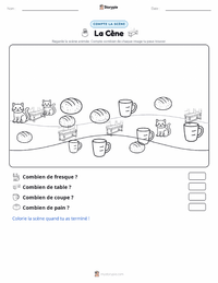 Aperçu de la feuille de travail imprimable La Cène