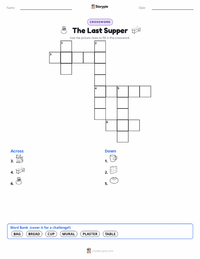 The Last Supper printable worksheet preview