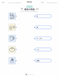 最後の晩餐 の印刷可能ワークシートプレビュー