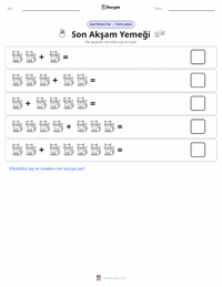Son Akşam Yemeği yazdırılabilir çalışma sayfası önizlemesi