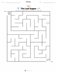 The Last Supper printable worksheet preview