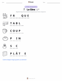 Aperçu de la feuille de travail imprimable La Cène
