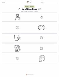 Vista previa de la hoja de trabajo imprimible de La Última Cena