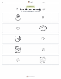 Son Akşam Yemeği yazdırılabilir çalışma sayfası önizlemesi