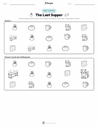 The Last Supper printable worksheet preview