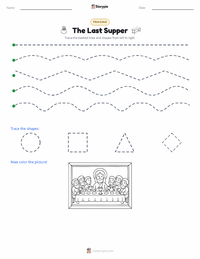 The Last Supper printable worksheet preview