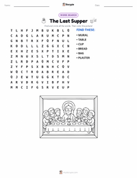 The Last Supper printable worksheet preview