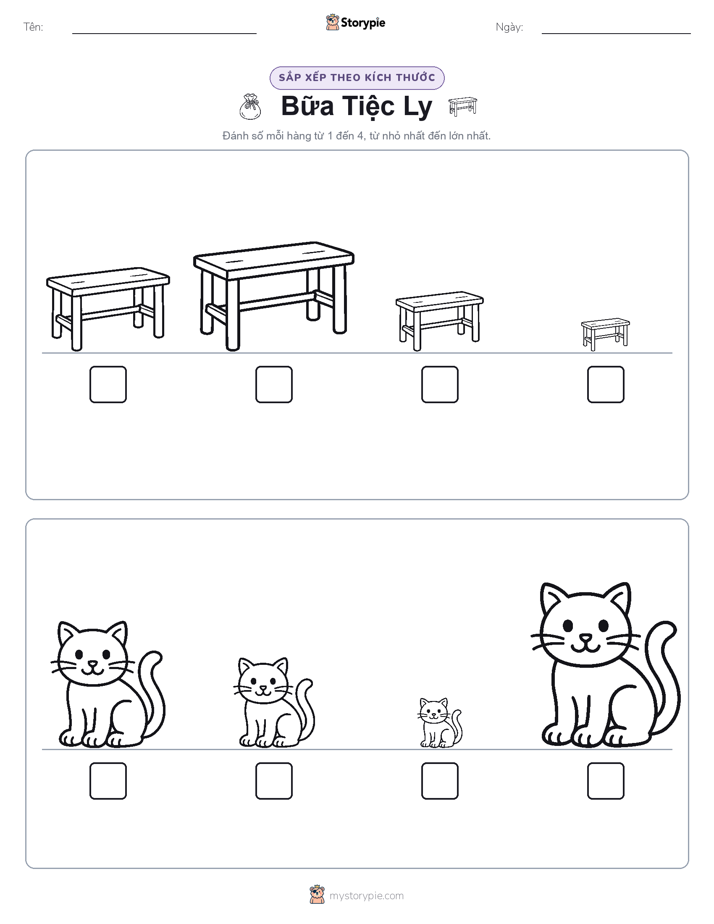 Thứ Tự Kích Thước
