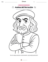 Podgląd drukowalnego arkusza ćwiczeń Andrea del Verrocchio