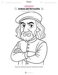 Andrea del Verrocchio yazdırılabilir çalışma sayfası önizlemesi
