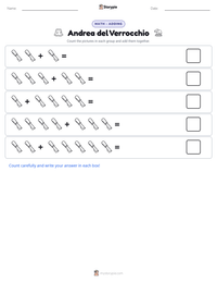 Andrea del Verrocchio printable worksheet preview