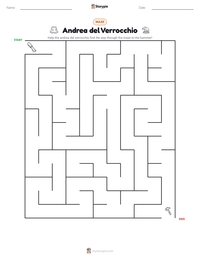 Andrea del Verrocchio printable worksheet preview
