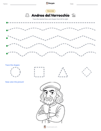 Andrea del Verrocchio printable worksheet preview