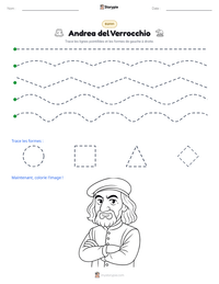 Aperçu de la feuille de travail imprimable Andrea del Verrocchio