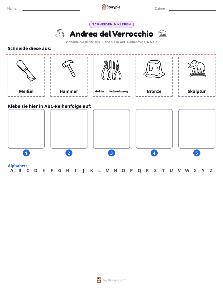 Schneiden & Einfügen Alphabet
