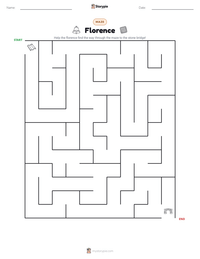 Florence printable worksheet preview
