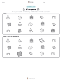 Florence printable worksheet preview