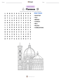 Florence printable worksheet preview