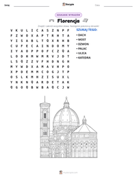 Podgląd drukowalnego arkusza ćwiczeń Florencja