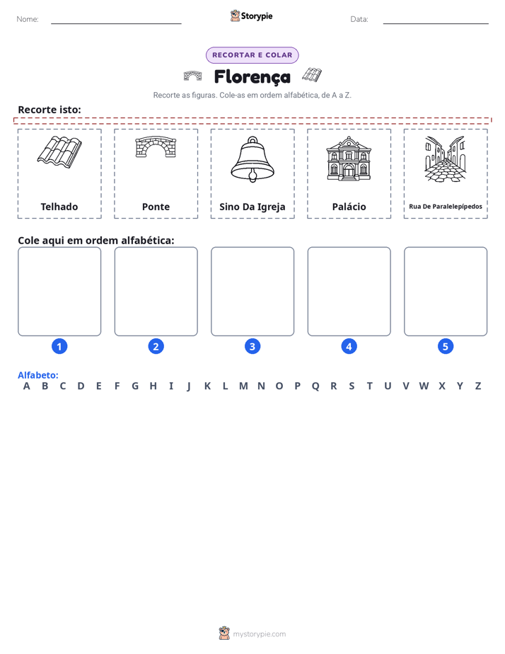Recortar & Colar Alfabeto