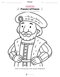 Francis I of France printable worksheet preview