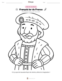Aperçu de la feuille de travail imprimable François Ier de France