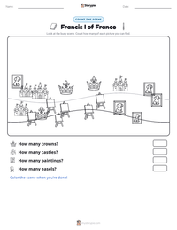Francis I of France printable worksheet preview