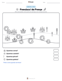 Prévia da folha de atividades imprimível Francisco I da França