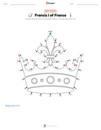 Francis I of France printable worksheet preview