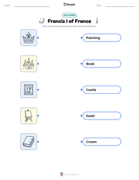 Francis I of France printable worksheet preview