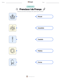 Prévia da folha de atividades imprimível Francisco I da França
