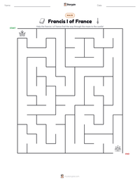 Francis I of France printable worksheet preview