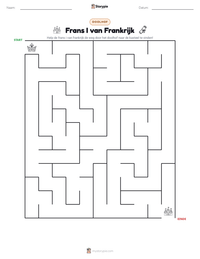Frans I van Frankrijk afdrukbare werkblad voorbeeld