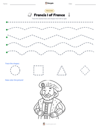 Francis I of France printable worksheet preview