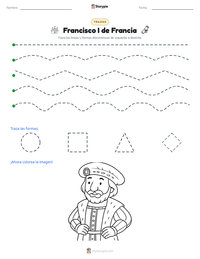 Vista previa de la hoja de trabajo imprimible de Francisco I de Francia