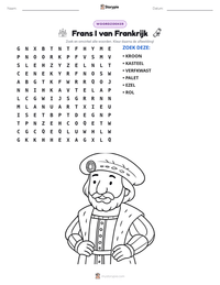 Frans I van Frankrijk afdrukbare werkblad voorbeeld