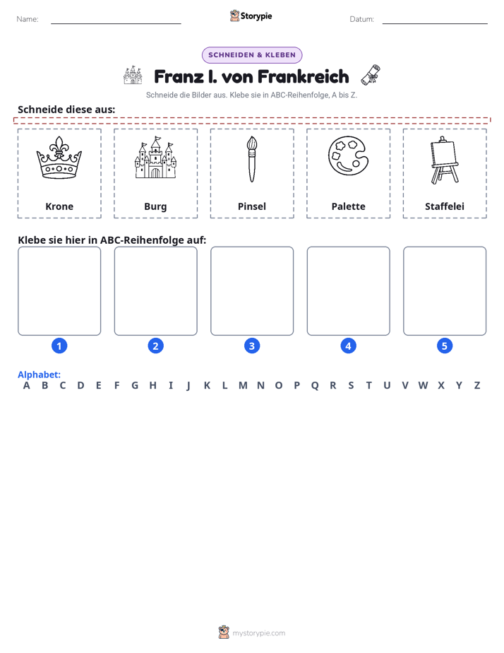 Schneiden & Einfügen Alphabet